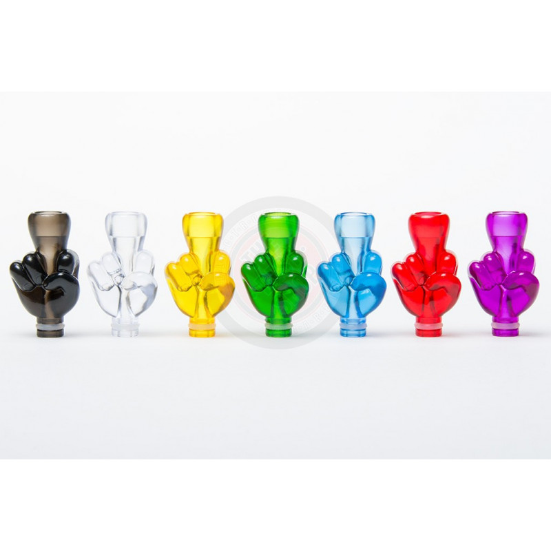 Middle Finger Transparent 510 Drip Tip